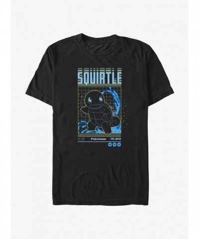 Pokemon Squirtle Cotton T-Shirt - Black Men's Size