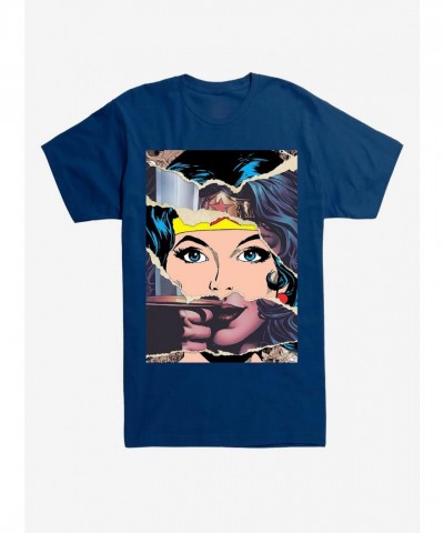 Wonder Woman Graphic Tee in Blue - DC Comics Men's Cotton Shirt