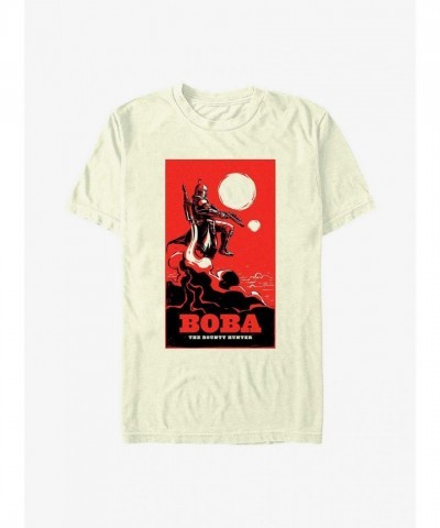 Star Wars The Book of Boba Fett Hunter Poster T-Shirt - Men's White