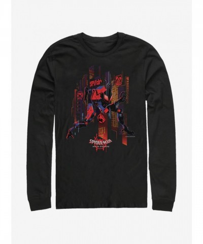 Marvel Future Spidey Long Sleeve T-Shirt - Men's Black
