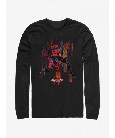 Marvel Future Spidey Long Sleeve T-Shirt - Men's Black