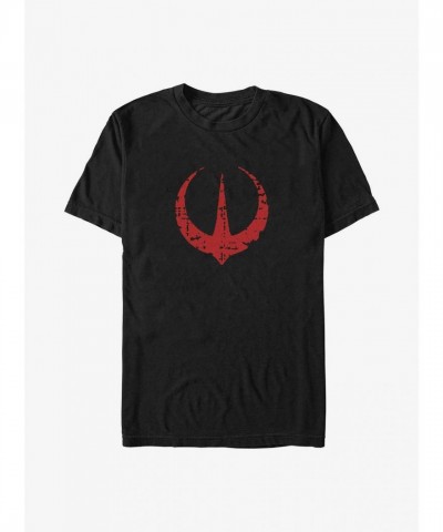 Star Wars Andor Ragged Logo T-Shirt - Men's Big & Tall Sizes - Black