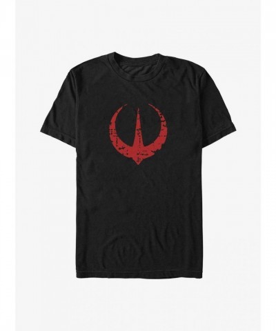 Star Wars Andor Ragged Logo T-Shirt - Men's Big & Tall Sizes - Black