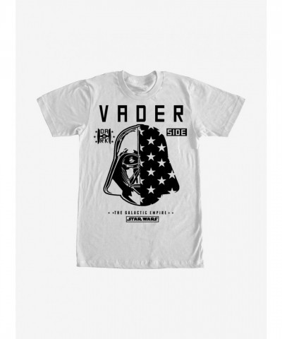 Star Wars Darth Vader Dark Side Stars Unisex T-Shirt - White