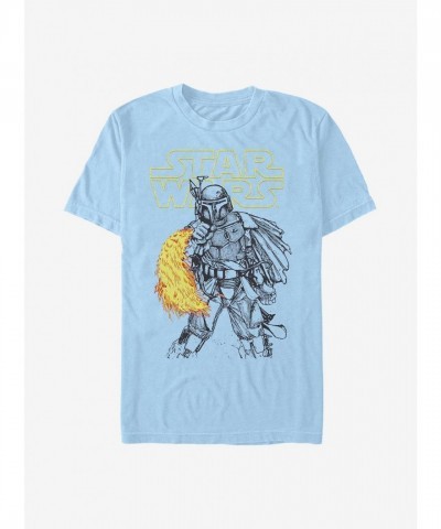 Star Wars Heat Thrower T-Shirt - Men's Lightweight Blue