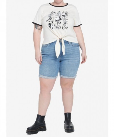 Her Universe Celebrates Disney100 with Vintage Tie-Front Ringer T-Shirt for Girls