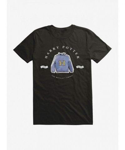 Harry Potter Inspired Watercolor Weasley Jumper Unisex T-Shirt - Black