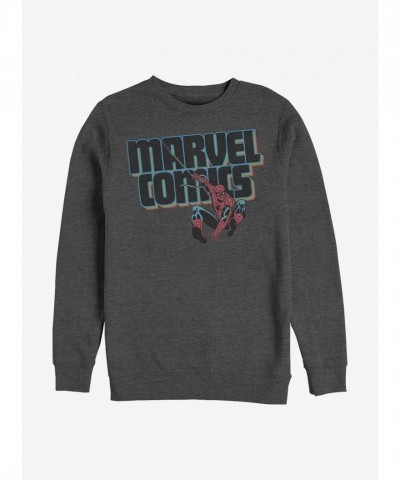 Marvel Grey Marvel Spider-Man Comics Hoodie for Men