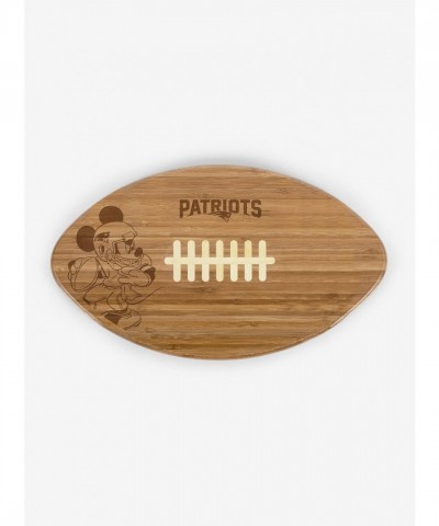 Disney Mickey Mouse NFL New England Patriots Bamboo Football Cutting Board