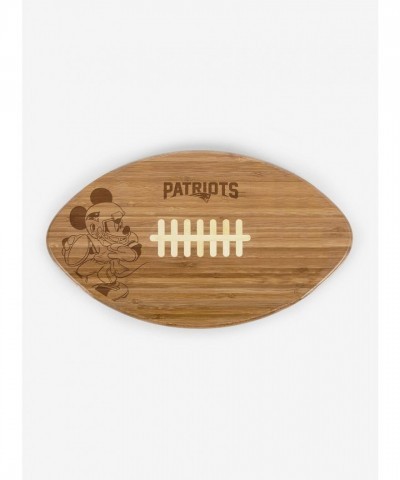 Disney Mickey Mouse NFL New England Patriots Bamboo Football Cutting Board