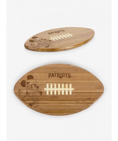 Disney Mickey Mouse NFL New England Patriots Bamboo Football Cutting Board