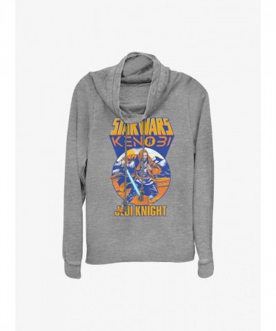 Obi-Wan Kenobi Jedi Knight Grey Cowl Neck Top for Girls