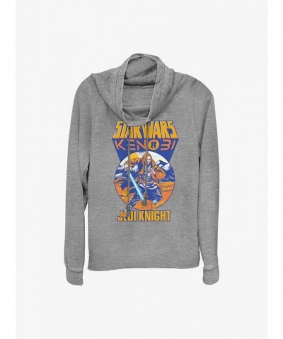 Obi-Wan Kenobi Jedi Knight Grey Cowl Neck Top for Girls