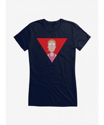 Rick and Morty Summer Triangle Graphic Tee for Girls