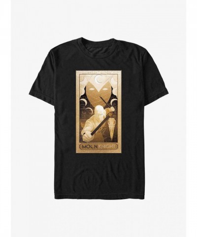 Marvel Moon Knight Gold Glyph Tee - Black Men's Cotton Poster Shirt