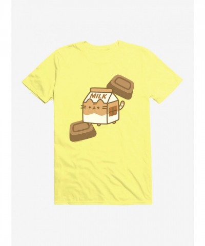 Pusheen Chocolate Milk Design Unisex T-Shirt