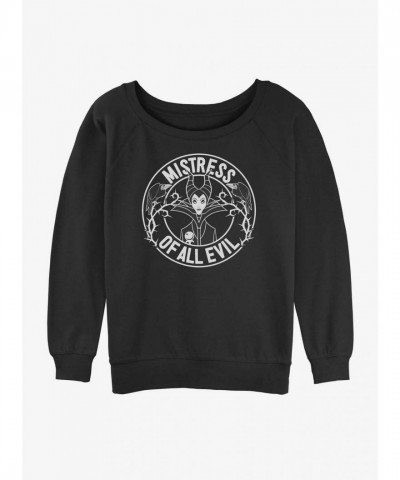 Disney Maleficent Mistress of Evil Slouchy Sweatshirt for Girls - Black