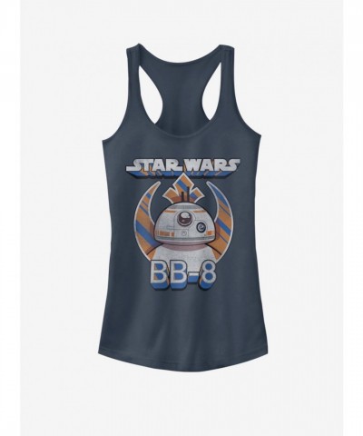 Star Wars Inspired Rollin Astro Girls Tank Top - Junior Sizes Blue