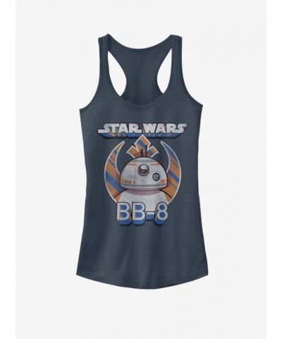 Star Wars Inspired Rollin Astro Girls Tank Top - Junior Sizes Blue