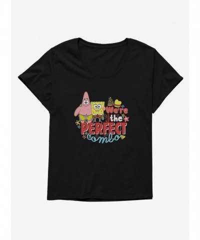 SpongeBob SquarePants Perfect Combo Girls Plus Size Scoop Neck Tee