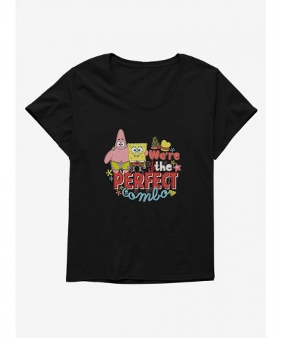 SpongeBob SquarePants Perfect Combo Girls Plus Size Scoop Neck Tee
