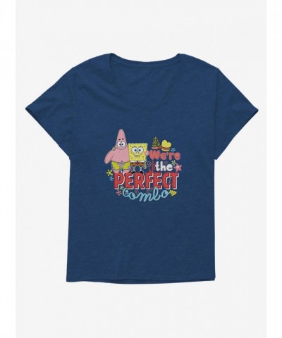 SpongeBob SquarePants Perfect Combo Girls Plus Size Scoop Neck Tee