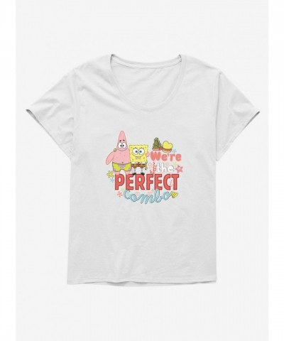 SpongeBob SquarePants Perfect Combo Girls Plus Size Scoop Neck Tee