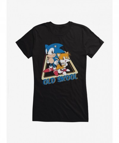 Sonic And Tails Retro Style Girls T-Shirt