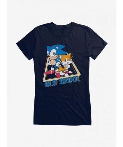 Sonic And Tails Retro Style Girls T-Shirt
