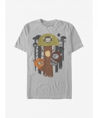 Star Wars Silver Ewoks T-Shirt for Men - Lightweight Comfort