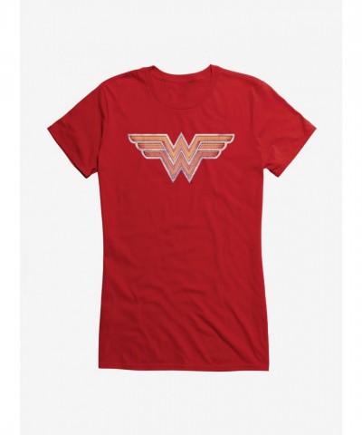 Wonder Woman Gold Logo Lightweight T-Shirt for Girls