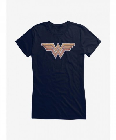 Wonder Woman Gold Logo Lightweight T-Shirt for Girls