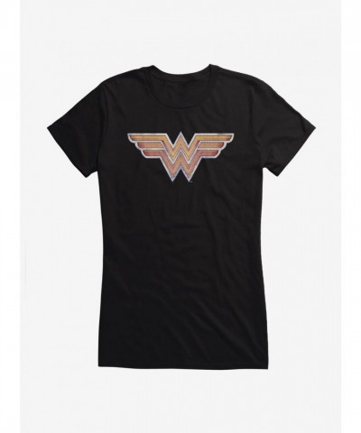 Wonder Woman Gold Logo Lightweight T-Shirt for Girls