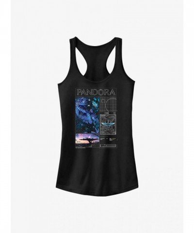 Avatar Pandora Schematic Girls Tank Top - Junior Black