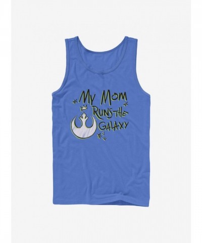 Star Wars Mom Rules Unisex Cotton Tank Top - Blue