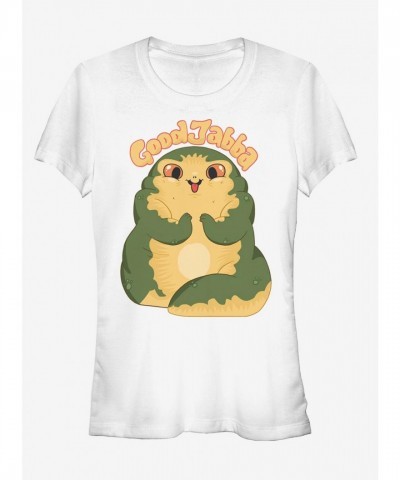 Star Wars Good Jabba the Hutt Cartoon White Tee for Girls
