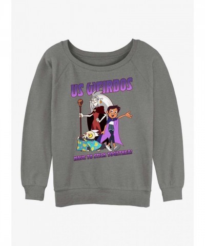 Disney The Owl House Us Weridos Girls Sweatshirt - Grey Lightweight