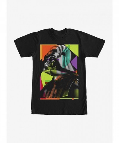 Darth Vader Geometric Design Black T-Shirt for Men