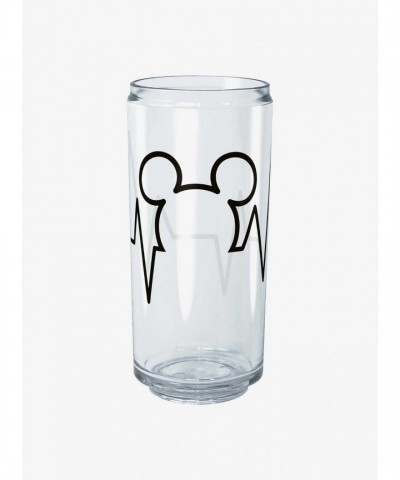 Disney Mickey Mouse Clear Heartline Can Cup 16oz