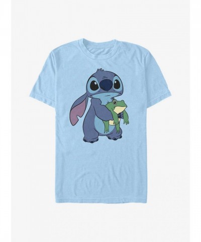 Extra Soft Disney Lilo & Stitch Froggie T-Shirt - Blue Men's