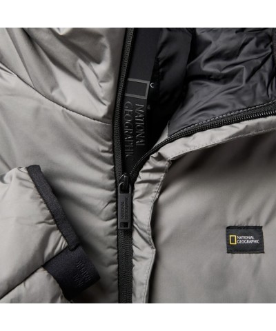 National Geographic Men's Quilted Hooded Fleece Jacket