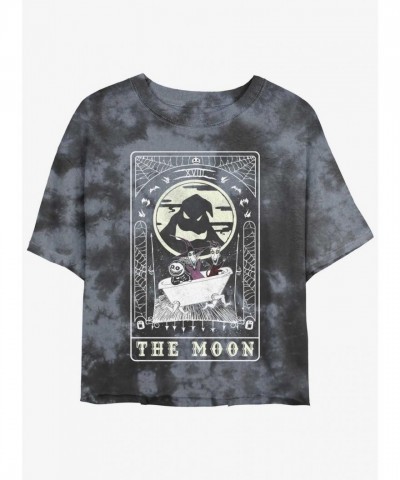 Name: Disney Nightmare Before Christmas Moon Tarot Crop Tee for Girls - Multi Color