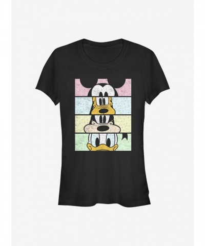 Disney Mickey Mouse Girls Crew Neck T-Shirt - Black