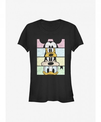Disney Mickey Mouse Girls Crew Neck T-Shirt - Black