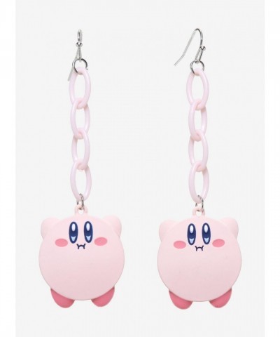 Kirby Float Chunky Pink Chain Earrings for Women