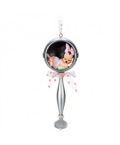 Minnie Mouse Figural Rattle Ornament for Baby's 1st Christmas