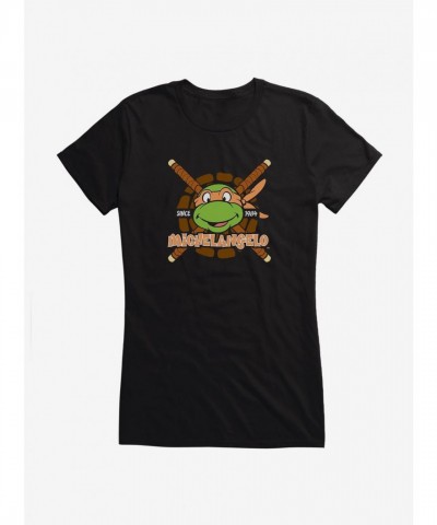 Teenage Mutant Ninja Turtles Michelangelo Cartoon Graphic Tee for Girls
