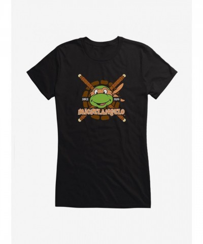 Teenage Mutant Ninja Turtles Michelangelo Cartoon Graphic Tee for Girls