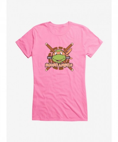 Teenage Mutant Ninja Turtles Michelangelo Cartoon Graphic Tee for Girls