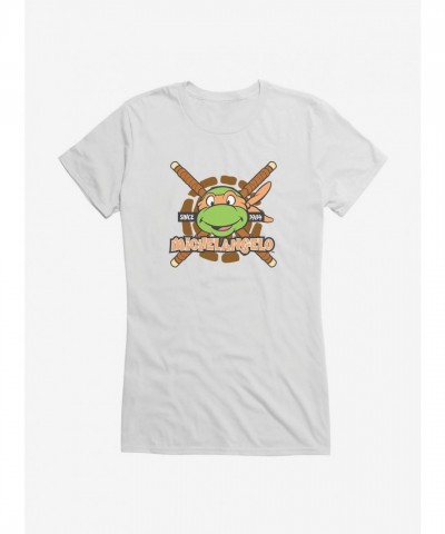 Teenage Mutant Ninja Turtles Michelangelo Cartoon Graphic Tee for Girls
